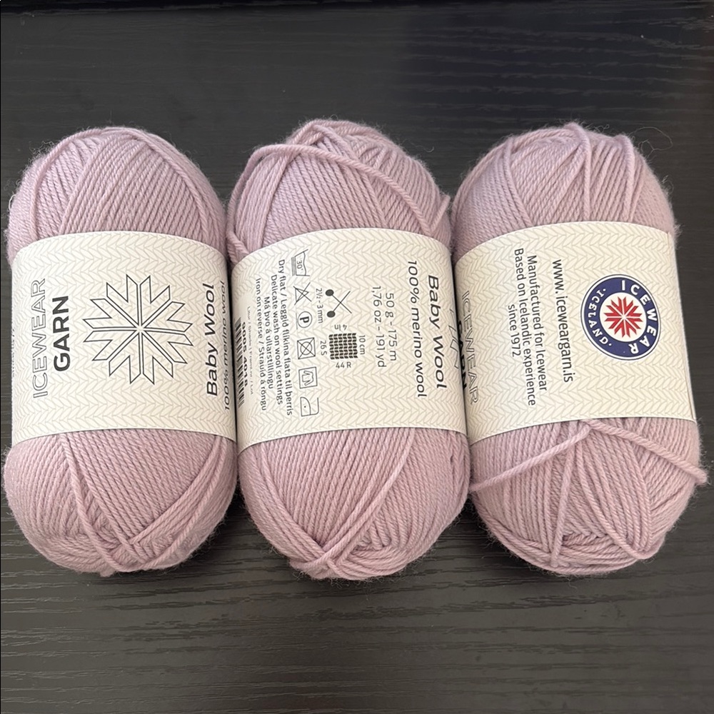 Icewear 100% Baby Marino Wool Yarn in Light Purple